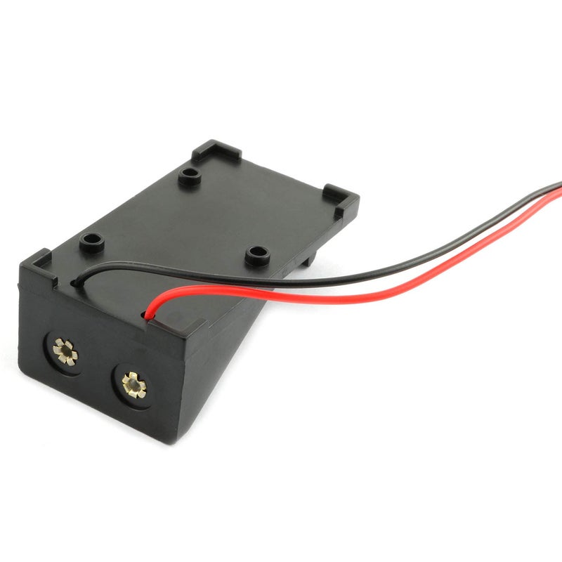 RuiLing 4pcs 9V Battery Holder Box with 2X Lead Wire Spring Clip DIY Plastic Cell Batteries Container - Image 4